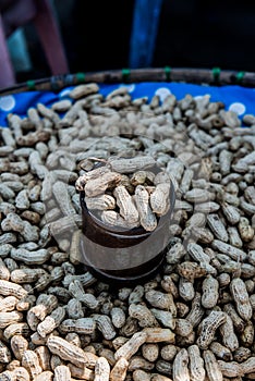 Boiled peanut on stand