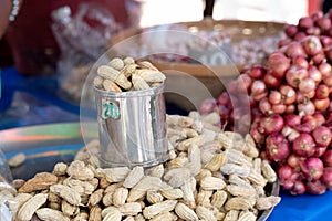 Boiled peanuts at local marketThailand. Snacks