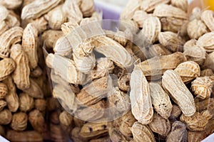 Boiled peanuts in plastic bags