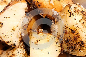 Boiled and peppered potato photo