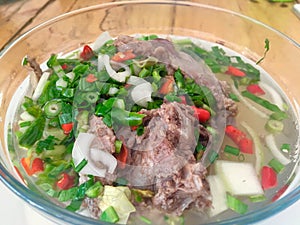 Boiled pork bone spicy