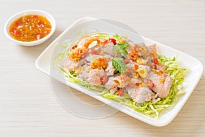 Boiled Pork with Lime Garlic and Chili Sauce