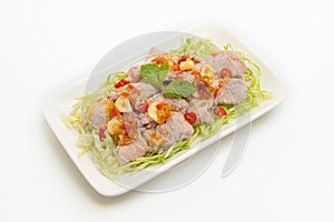 Boiled Pork with Lime Garlic and Chili Sauce