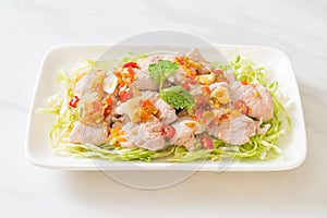 Boiled Pork with Lime Garlic and Chili Sauce