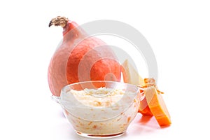 Boiled pumpkin porridge with millet groats
