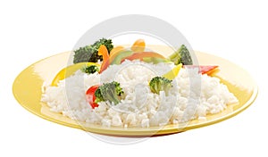 Boiled Rice with Vegetables