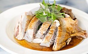 Boiled roast duck meat