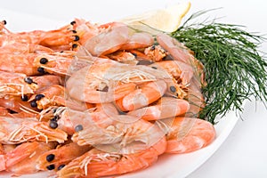 Boiled shrimps
