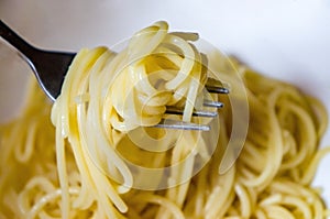 Boiled spaghetti photo