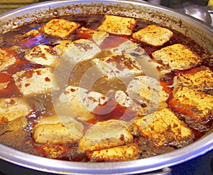 Boiled Tofu close up in Taiwan