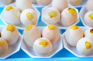 Boiled Unfertilized Duck Eggs