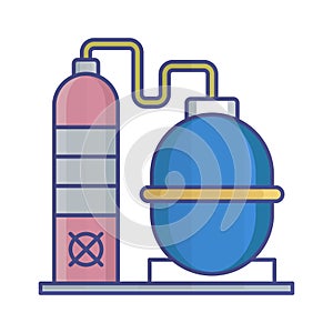 Boiler factory Isolated Vector icon Which can easily modify or edit