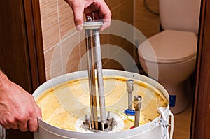 Boiler repair, replacement of broken water heating element