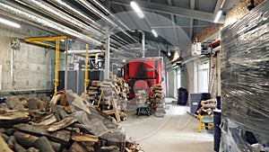 boiler room for heating large rooms with firewood or solid fuel.