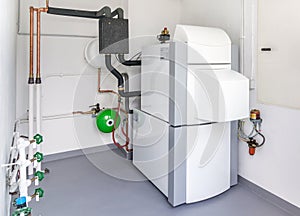 Boiler room with heating oil burner