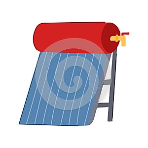boiler solar water heater cartoon vector illustration
