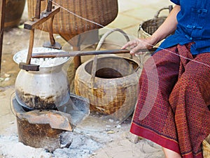 Boiling cocoon silkworm