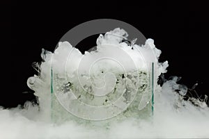 Boiling dry ice photo