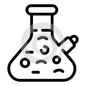 Boiling flask icon, outline style