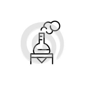 Boiling Flask Over Burner Icon