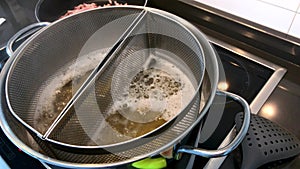 Boiling italian pasta tortiglioni