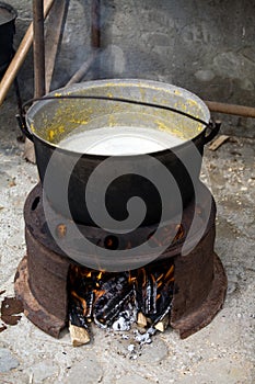 Boiling milk