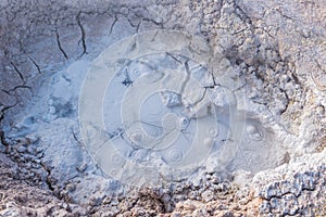 Boiling mud of fumaroles