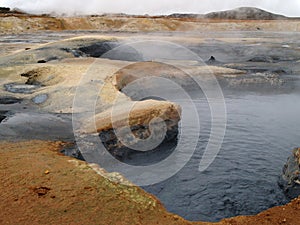 Boiling mud pool