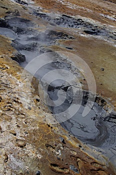 Boiling mud pools, Reykjanes peninsula, Iceland