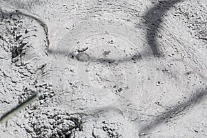 Boiling mud pools with vapour bubbles, Guanacaste province, Rincon de la Vieja National Park