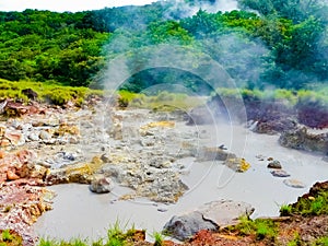 Boiling mud pot in Rincon de la Vieja national park photo