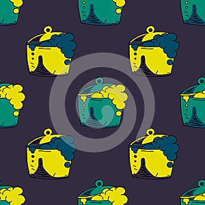 Boiling pot seamless pattern