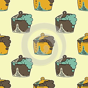 Boiling pot seamless pattern