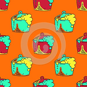Boiling pot seamless pattern