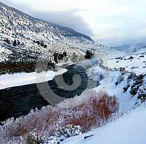 Boiling River Yellowstone in Winter