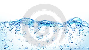 Boiling water abstract background with air bubbles