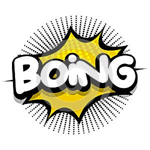 boing Comic book explosion bubble vector illustration
