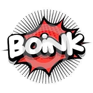 Boink Comic book explosion bubble vector illustration