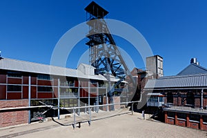 Bois du Cazier, lift tower coal mine, Marcinelle, Charleroi, Belgium