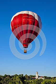 Boise Idaho train depot and large hot air balloon