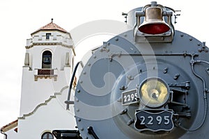 Boise Idaho train depot and old engine