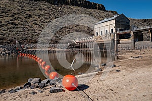 Boise River diversion dam at low water