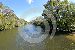 Boise River Summer Landscape Wideangle upriver