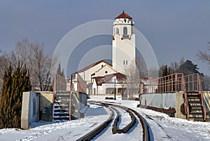 Boise train depot winter anow