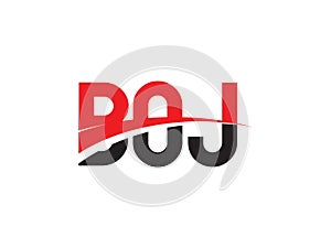 BOJ Letter Initial Logo Design Vector Illustration photo