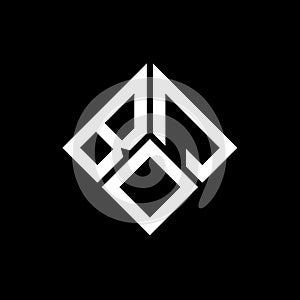 BOJ letter logo design on black background. BOJ creative initials letter logo concept. BOJ letter design photo