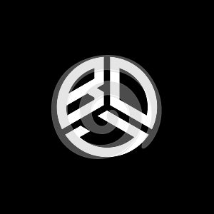 BOJ letter logo design on white background. BOJ creative initials letter logo concept. BOJ letter design photo