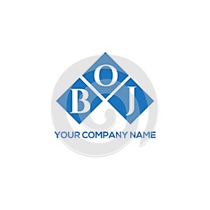 BOJ letter logo design on WHITE background. BOJ creative initials letter logo concept. photo