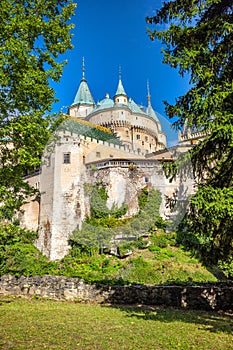 Bojnice Castle, a medieval castle in Bojnice town, Slovakia