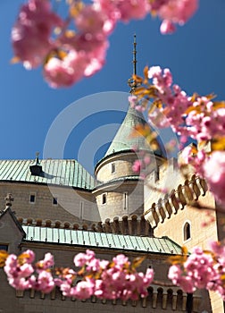 Bojnický zámek nedaleko města Prievidza, Slovensko, Evropa